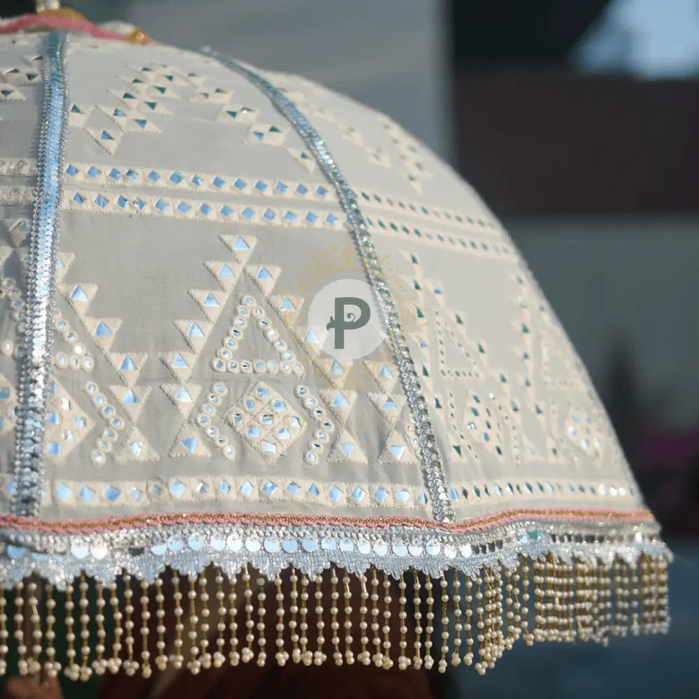 White Bridal Umbrella