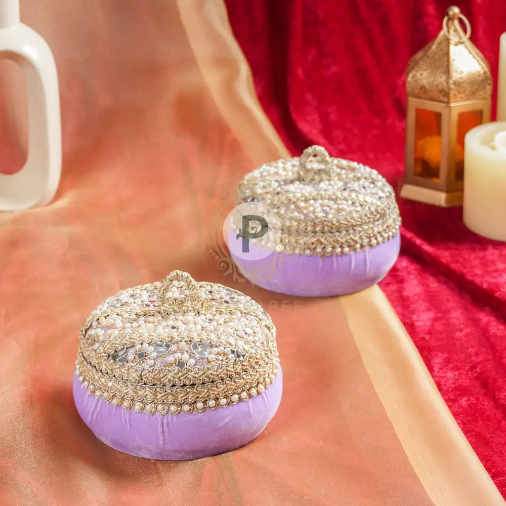 Zehra Lilac Ladoo Box – Small Ladoo Box