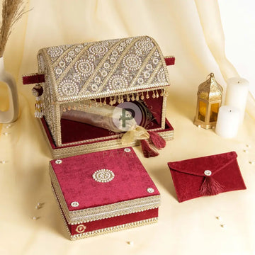 Zehra Palki Sahe Chithi Set With Screen Printed Paper Scroll