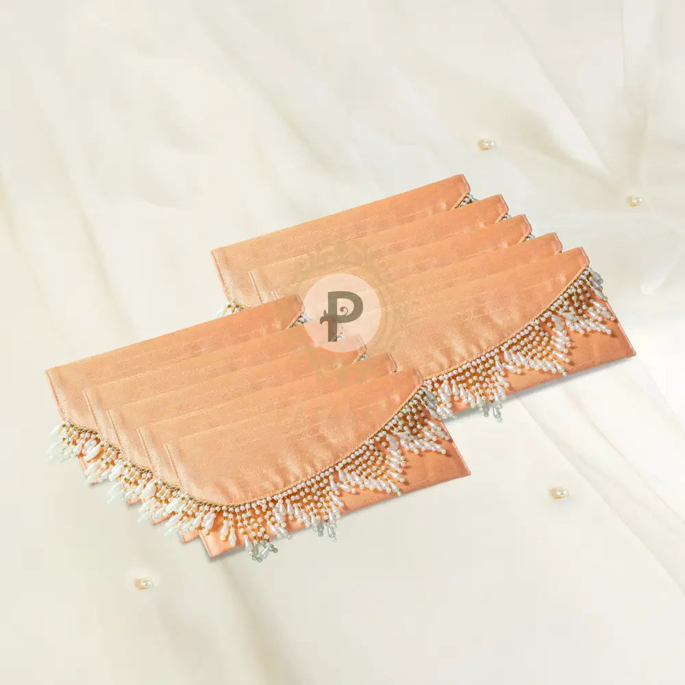 Zehra Peach Shagun Envelope – Set of 10 Envelope