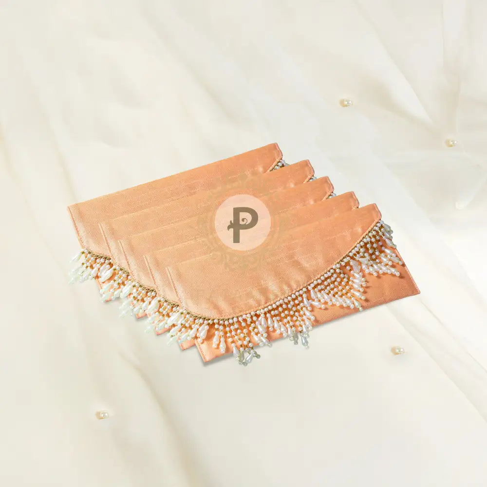 Zehra Peach Shagun Envelope – Set of 5 Envelope