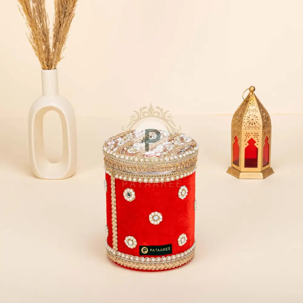 Zehra Ladoo Box 1Kg (Long Shape) Red