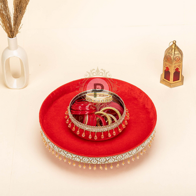 Zehra Thaal With Chura Bowl Red