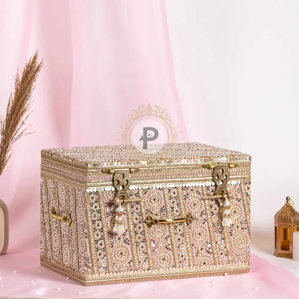 Zehra Trousseau Trunk Pastel Pink