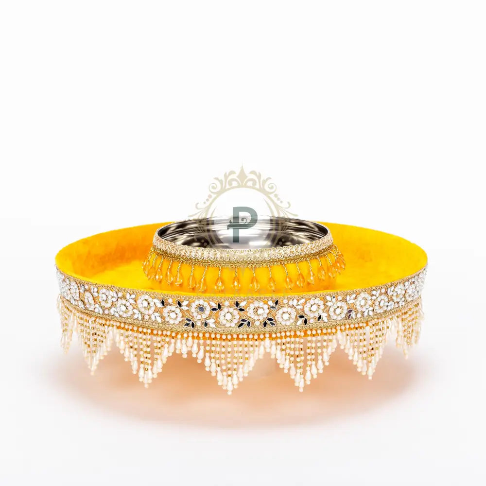 Zehra Thaal With Chura Bowl Yellow